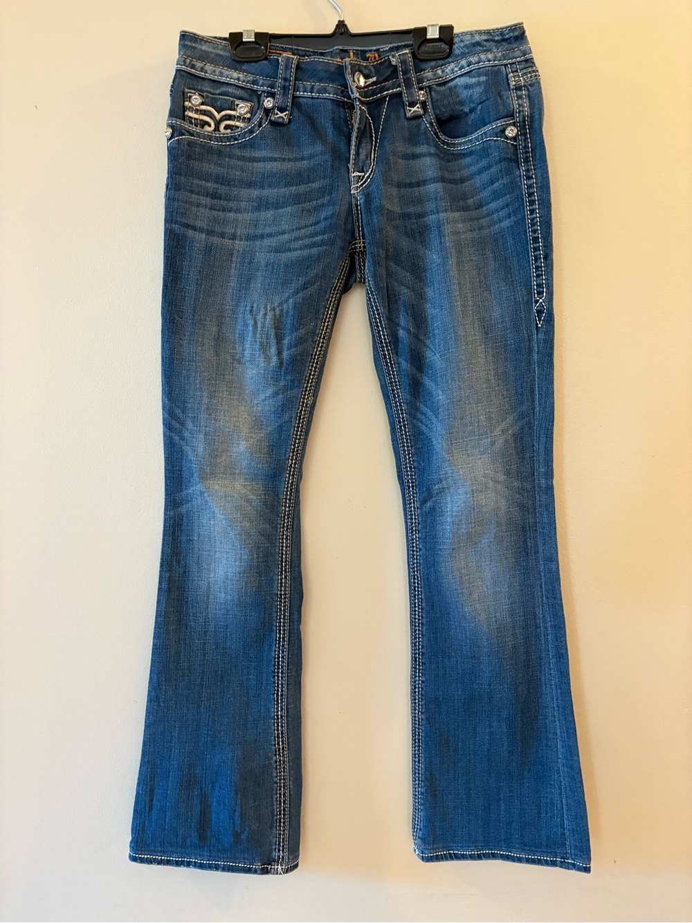Rock Revival Cameron Bootcut Jeans Rhinestone Pocket. Women’s Sz 28.